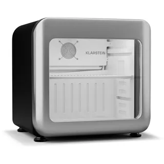 Mini Retro-Getränkekühlschrank (46 l, 495 mm hoch, Silber)