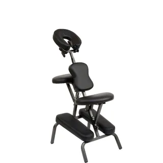 BC-ELEC BC001-BLACK Schwarzer faltbarer und tragbarer Massagestuhl und Tattoo + TRAGETASCH