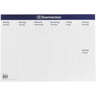 SOENNECKEN Schreibunterlage 3666 58,9x41,9cm Papier 20Bl. weiß/blau