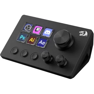 Redragon SS551 Stream Controller– All-in-One-Makro-Pad, LCD-Tasten und Drehregler, Stream-Station für Content-Ersteller, Streaming, Gaming – kompatibel mit PC und Mac