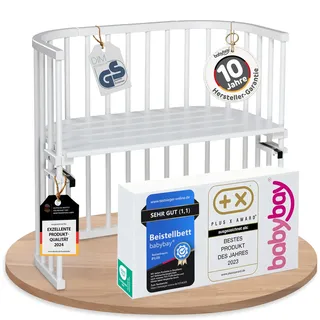 babybay Original Beistellbett seidenmatt weiß