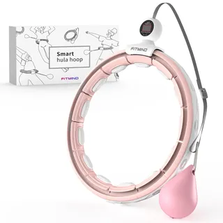 FITMIND Smart Hula Hoop Reifen Erwachsene, Hula Hoop mit Gewicht Kugel,Fitnessring Hoola Hoop zum Abnehmen für Anfänger Hula Hoopers Gewichtsverlust, 16 schnell abnehmbare Segmente
