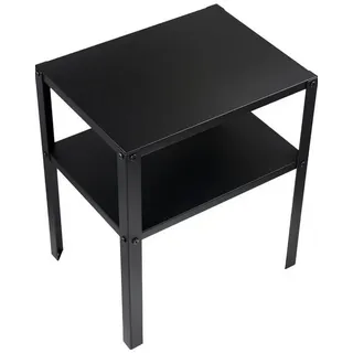 IKEA Konsolentisch Nachttisch von IKEA KNARREVIK aus schwarzem Metall, mit Ablagefläche schwarz