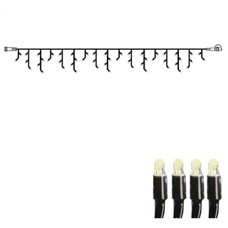 Star Trading System 24 LED Eisregen Vorhang 3x0,4m Icicle Lichterkette koppelbar ohne Trafo