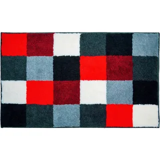 Badteppich Karo Rot 100 x 60 cm