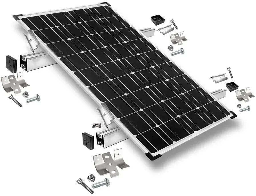 Befestigungskit mit Trapezklemmen für Blechdach 1 Solarpanel Rahmenhöhe 30mm