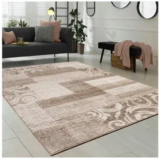 Paco Home Designerteppich für Wohnzimmer Inneneinrichtung Teppich Meliert Beige braun