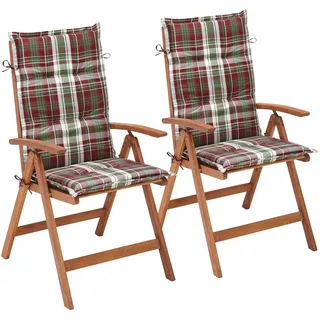 Merxx Borkum Klappsessel 57 x 26 x 107 cm braun 2 St.