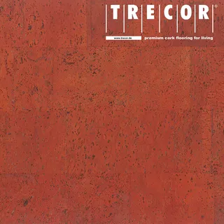 TRECOR Korkboden "SIENA" - Korkfertigboden mit CLIPEX Klicksystem in 24 Farben mit Keramiklack/Antiscratch Oberfläche lieferbar - Format: 900 x 300 x 10 mm (korallenrot)