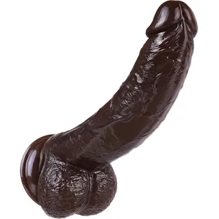 9,25 inch XXL Realistischer Dildo mit Starker Saugnapf, Ohi BoBi Sun Schwarz Riesendildo für Frauen und Männer, Sexspielzeug für die Frau Lang Groß Penis Extremsex