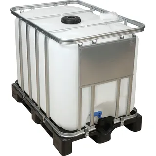 Floraworld Wassertank IBC Tank ECOLINE 600 l NON UN auf Kunststoff-Palette