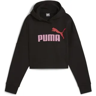 Puma Essentials Logo Cropped Hoodie Mädchen 01 black 176