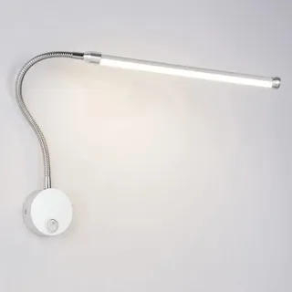 Schwanenhals Lampe LED, 6W Wandbefestigung Leselampe Mit Schalter Moderne Wandlampe Schlafzimmer Nachttischlampe Aluminium Wand Leselampen Nachtlampe Für Wohnzimmer Büro Studieren Warm Weiß