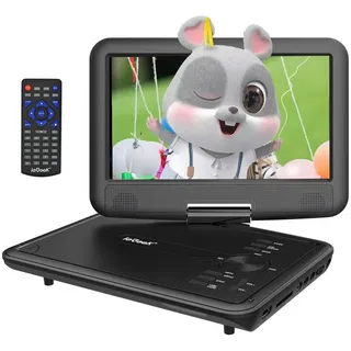 ieGeek 11,5'' Tragbarer DVD Player mit 9,5'' HD Bildschirm Portabler DVD-Player (1024×600, Unterstützung Sync TV/USB/TF-Karte [Kein Blu-ray], 32 GB Festplatte, DVD Player Auto Kinder Button Design,mit 6 Stunden Eingebauter Akku) schwarz