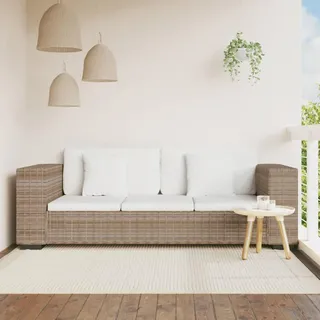 Festnight Gartensofa 3 Sitzer Balkon Lounge Rattan Sofa Kleines Balkon Sofa Gartenlounge Rattansofa Lounge Sofa Outdoor Polyrattan Balkonmöbel Gartenmöbel Set