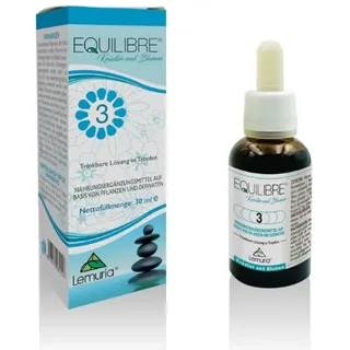Lemuria – EQUILIBRE 3 – Nützlich für den Umgang mit Momenten der Verletzlichkeit und Unentschlossenheit – Nahrungsergänzungsmittel auf Basis von Pflanzen und Derivaten – 30 ml Packung - Made in Italy