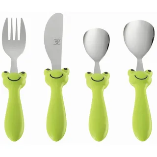 JUSTINUS Kinderbesteck, Metall, 4-teilig, 22 cm, rostfrei, Füttern, Kinderbesteck