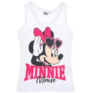 Disney Minnie Mouse Muskelshirt Mädchen Shirt Sommer Top Kinder Träger-Shirt weiß 98