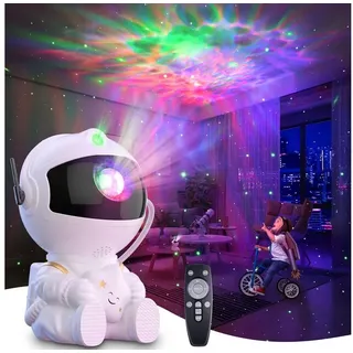 hauibela Astronaut Galaxy Projektor, Sternenprojektor mit Timer und Fernbedienung