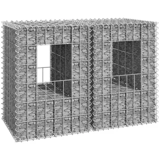 vidaXL Gabionensäulen 2 Stk. 40x40x60 cm Eisen