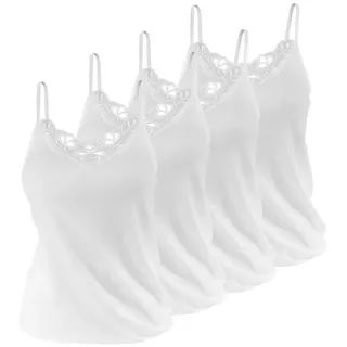 Yenita® Damen Unterhemden 4 Stück, aus Baumwolle