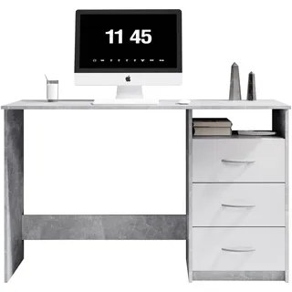 Bega Schreibtisch Adria beton optik/weiß matt