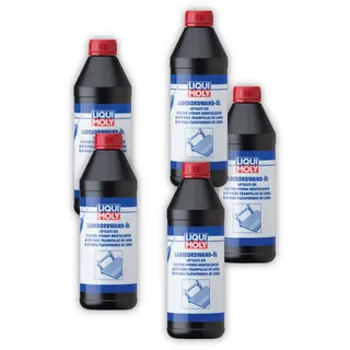 5x 1L LIQUI MOLY 1097 Hydrauliköl Ladebordwand-Öl DIN 51524-2 HLP 15 Flasche