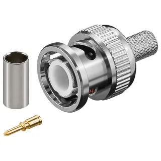 goobay BNC-Crimpstecker für RG 59/U Kabel mit Goldpin