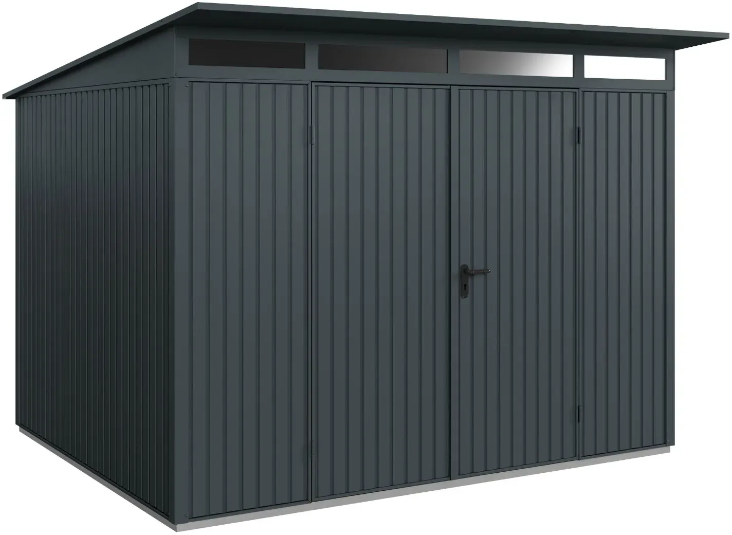 Hörmann Metall-Gerätehaus Berry Classic mit Pultdach Typ 3, 313 x 283 cm,anthrazitgrau,8,9 m2