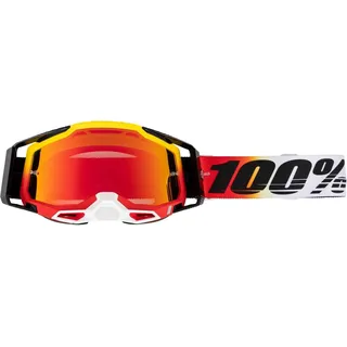 100% 100 Percent Racecraft 2 Ogusto Crossbrille verspiegelt /Weiß/Rot Verspiegelt Schwarz
