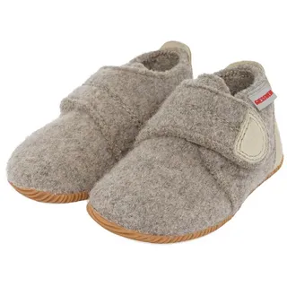 Giesswein Kinder-Hausschuhe Oberstaufen - Filz-Pantoffeln für Mädchen & Jungen, Warme Pantoletten, Slim-Fit Gummi Sohle & Klettverschluss - 29 EU