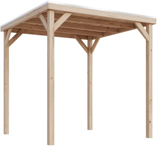 Karibu Pavillon Cubeco mit Flachdach Ohne Verlängerung