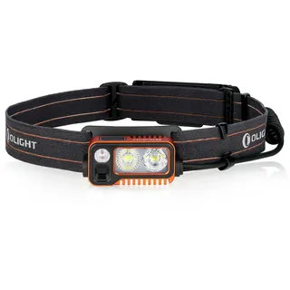 OLIGHT Array 2 Pro Gestensensor LED Stirnlampe 1500lm 150m Leuchtweite USB-C Wiederaufladbare Kopflampe 3 Lichtquellen mit Rotlicht 60°verstellbar Mini Headlampe 2 Kontrollsystem SOS-Modu(Orange)
