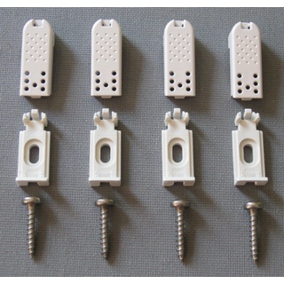 4 Plissee Spannschuhe Cosiflor Befestigung - altes Cosiflor-System 1 (2001-2006)