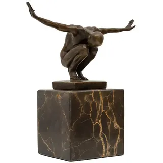 Aubaho Dekoobjekt Bronzeskulptur Bronzefigur Statue Skulptur Antik-Stil Akt Erotik Fitne