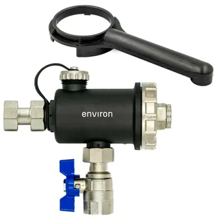 ENVIRON Kompakt-Schlammabscheider mit Magnet 3/4" inkl. Entleerungshahn