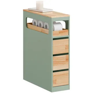 SoBuy Fabian Badschrank 65,30 x 23,30 x 82 cm Grün