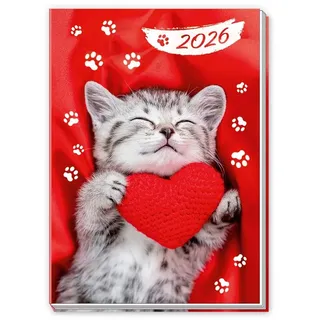 Trötsch Verlag Trötsch Taschenkalender A7 Katze 2026