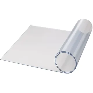 Bodenschutzmatte Transparent PVC Stärke 2 mm Breite 1 m Individuelle Länge Zuschneidbar Bürostuhl rutschfest Schreibtischunterlage 2,00 m x 1,00 m Transparent