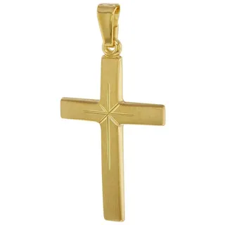 trendor 75550 Kreuz-Anhänger 24 mm 750 Gold/18 Karat