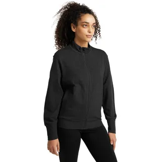 Icebreaker Merinowolle Damen Mid Layer - Central Langärmeliges Top mit Reißverschluss | Sportbekleidung | Sportbekleidung | Sweatjacke Schwarz | Skipulli Langarm | Skipullover - Schwarz, XS - XS
