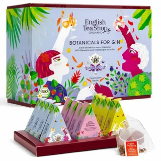 English Tea Shop Botanicals for Gin Geschenkbox Gewürz-Kollektion, bio 12 Pyramidenbeutel