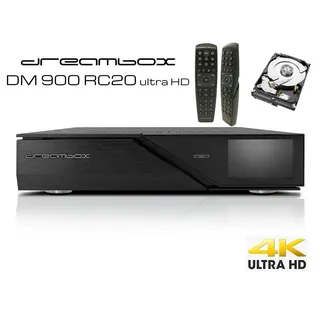 DreamBox DM900 RC20 UHD 4K 1x Dual DVB-S2X MS Tuner 2TB HDD E2 Linux PVR Receiver