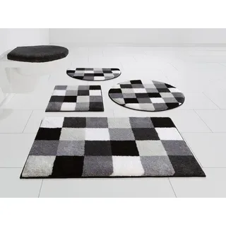 GRUND Badematte »Mosaik, Badvorleger, Badezimmer Teppich, sehr weich« Höhe 20 mm rutschhemmend beschichtet fußbodenheizungsgeeignet angenehm weich, auch als 3 teiliges Set erhältlich, Made in Europe