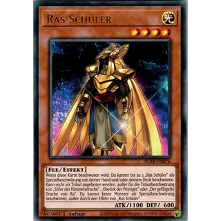 Ras Schüler - BLAR-DE076 - Ultra Rare - 1. Auflage - Deutsch - Yugioh - Battles of Legend: Armageddon - mit RC-Fieldcenter