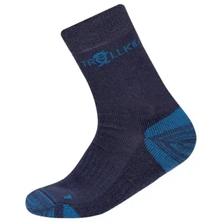 TROLLKIDS Wandersocken Preikestolen Marineblau/Mittelblau, navyblau|kobaltblau 27-30;