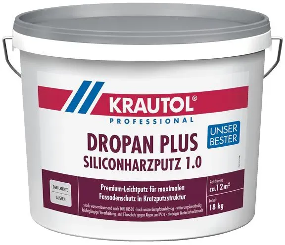 KRAUTOL Dropan PLUS Siliconputz K 1.0, Wunschfarbton, 24 x 18 kg auf Palette