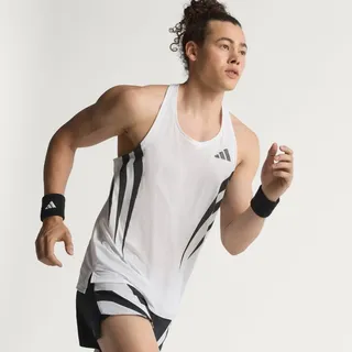 Adidas Adizero Archive Running ärmelloses T-shirt - White - L