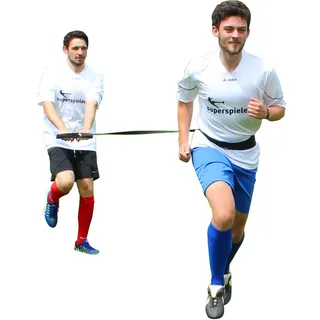 SPORTIKEL24 Sprintgurt mit Bauchgurt – Für Sprint-, Schnellkraft- & Widerstandstraining – 2-Personen-Zugtrainer für Athletik, Fitness & Fußball