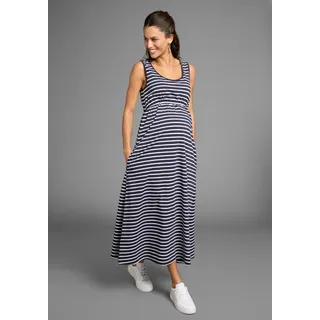 NEUN MONATE Umstandskleid Langes Schwangerschaftskleid Jersey-Kleid für die Schwangerschaft blau 36